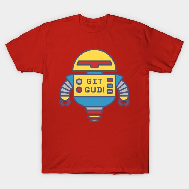 GIT GUD classic robot T-Shirt by Red_Flare_Art